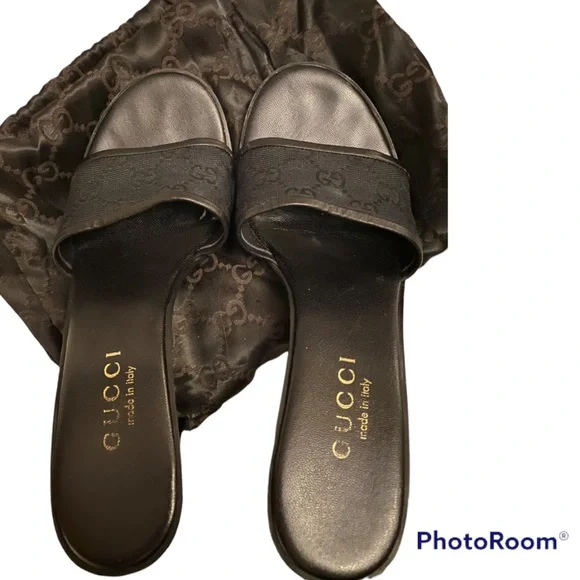 Y2K AUTH GUCCI TOM FORD MONOGRAM CANVAS OPEN TOE HIGH HEEL SANDALS ⭐️⭐️⭐️⭐️⭐️ - Picture 2 of 16